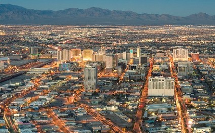 Vista aerea di Las Vegas